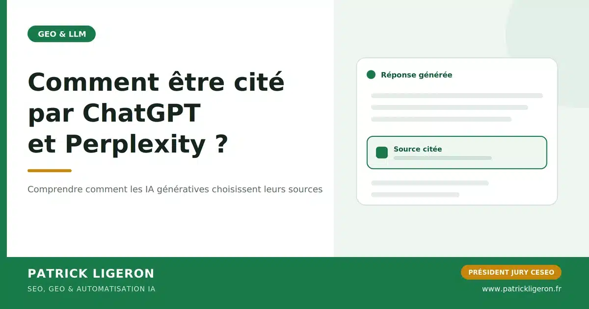 Devenir une source citée par ChatGPT et Perplexity grâce au GEO