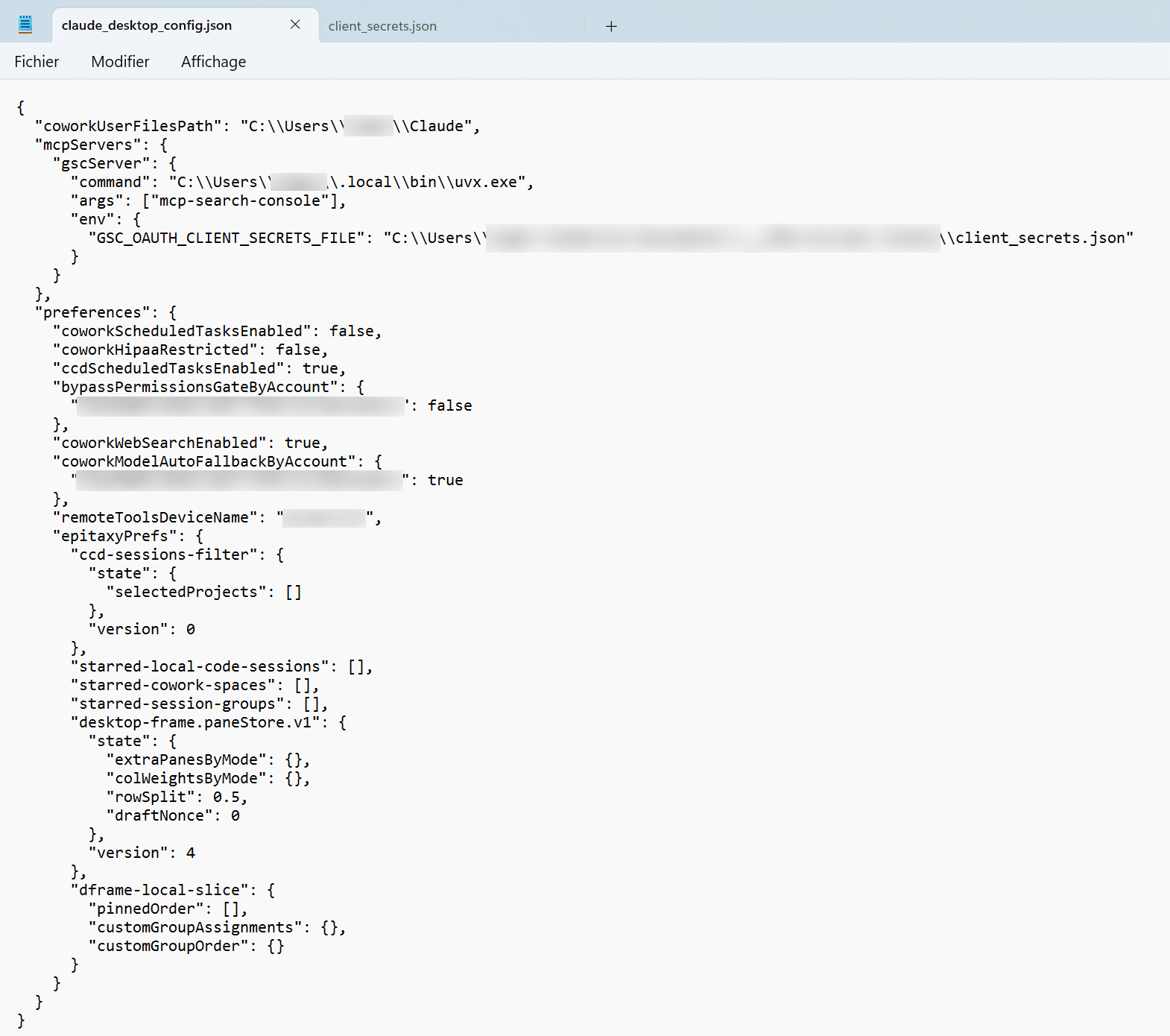 Connecter la Google Search Console à Claude avec un MCP : le guide pas à pas 15 12 fichier config