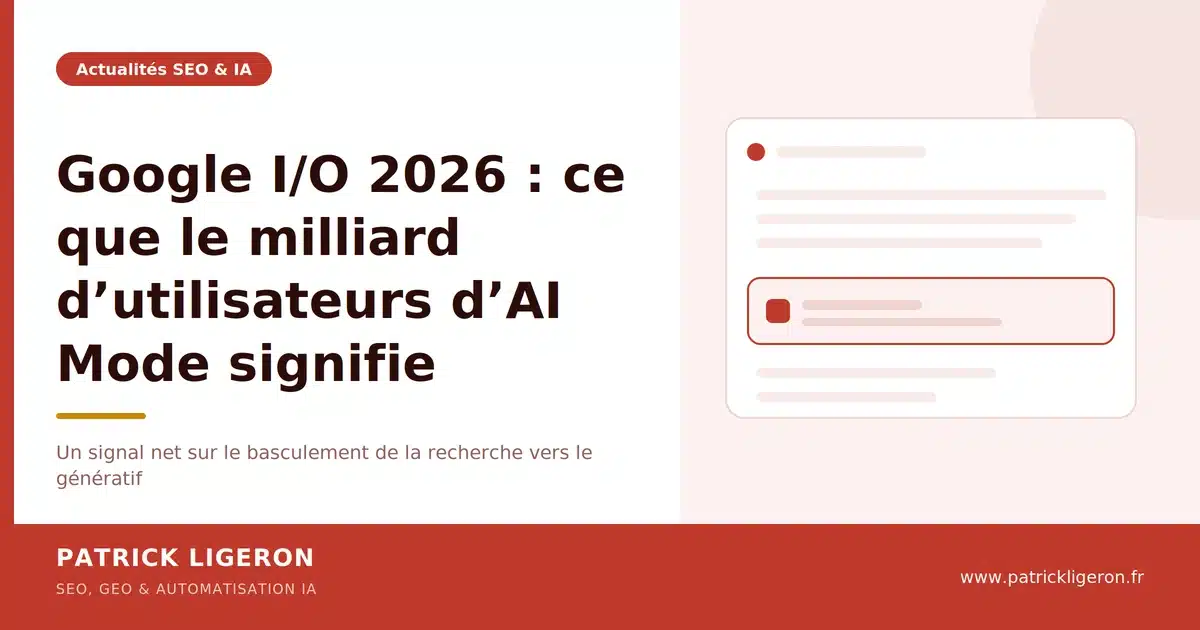 Google I/O 2026 : ce que le milliard d'utilisateurs d'AI Mode signifie pour vous