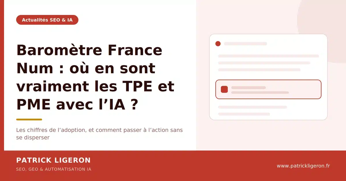 Adoption de l’IA par les TPE et PME dans le baromètre France Num