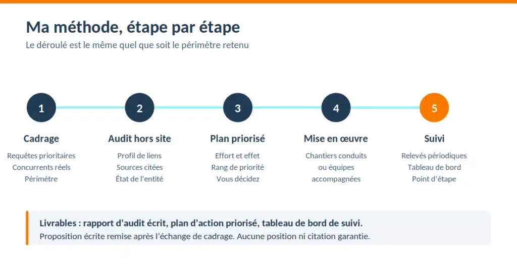 Mentions de marque dans les IA : construire votre autorité hors site 3 Méthode de projet étape par étape