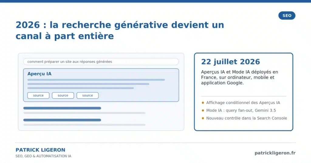 L'évolution du SEO de 1998 à 2026 : 28 ans de référencement racontés à rebours 2 chap1 2026 recherche generative